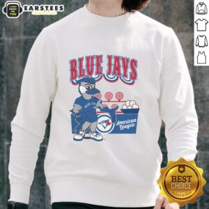 Alt Text: Awesome Mitchell & Ness cream Toronto Blue Jays Step Back Up sweatshirt featuring logo and stylish design.