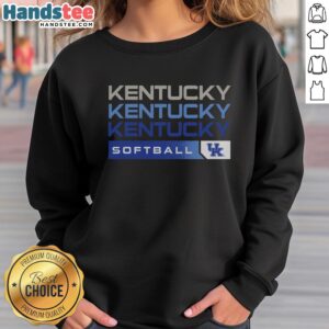 Kentucky Wildcats college softball hype sweatshirt featuring team colors and logo, perfect for fans and athletes.