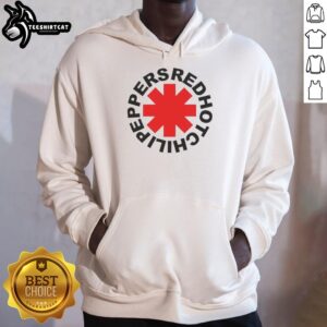 Alt Text: Nice Red Hot Chili Peppers logo hoodie featuring vibrant colors and iconic band design, perfect for fans.