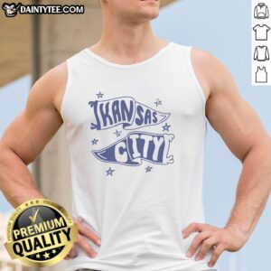 Hot Kansas City Pennants tank top featuring vibrant colors and a trendy design, perfect for summer outings and sports fans.