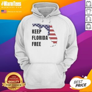 Alt Text: Funny Keep Florida Free Map Hoodie featuring a playful design of Florida's map for casual, humorous fashion.
