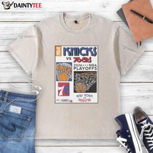 Nice New York Knicks Playoffs 26 Round 2 Match-Up washed t-shirt featuring team logo and vibrant colors.