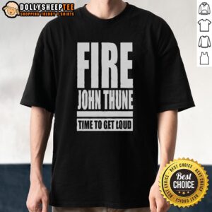 Vintage 'Top Fire John Thune Anti Rhino' t-shirt design in bold colors, perfect for political activists and fashion enthusiasts.