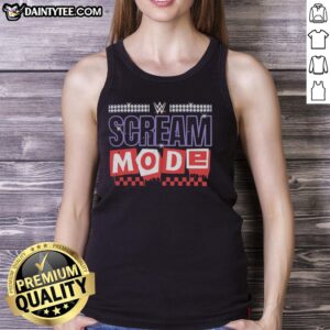 Pretty Paige and Brie Bella wearing Scream Mode logo tank top, showcasing a stylish and sporty look.