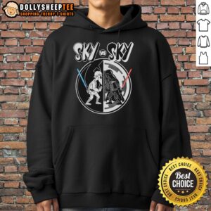 Good Sky vs Sky Star Wars hoodie featuring iconic designs, perfect for fans of the Star Wars franchise.