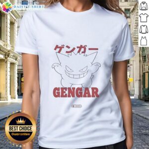 Official Target Gengar Pokemon Ladies Tee featuring a stylish design of the popular ghost-type Pokmon.