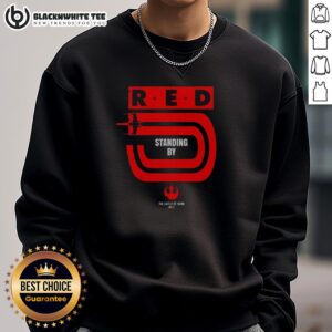 Good Star Wars Red Five Standing By X-Wing Rebels Sweatshirt featuring iconic rebel pilot design for fans.