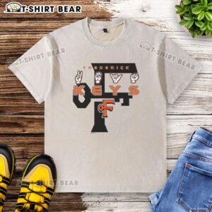 Top Frederick Keys Deaf Awareness 2026 sign on hand-washed T-shirt promoting inclusivity and community support.