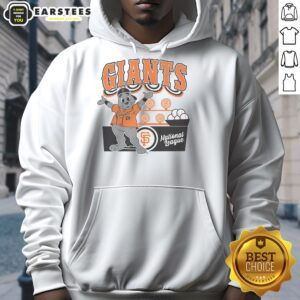 Alt Text: Awesome Mitchell & Ness cream San Francisco Giants step back up hoodie showcasing team logo and stylish design.