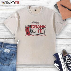 Top Carolina Hurricanes NHL Rinky Crank It Sound The Siren 2026 Playoffs washed t-shirt featuring team colors and logo.
