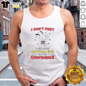 Funny tank top featuring 'I Don't Fart, I Release Natural Gas With Confidence' slogan, perfect for humor lovers.