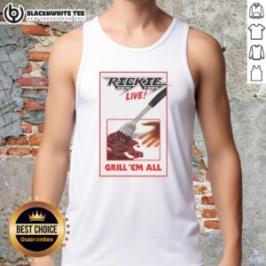 Top Rickie New York Live Grill Em All Tank Top featuring a stylish design for summer fashion enthusiasts.