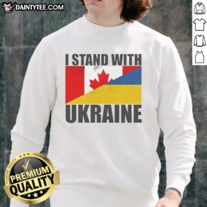 Nice I Stand With Ukraine Flag Sweatshirt showcasing a bold Ukraine flag design for supporters of Ukraine.
