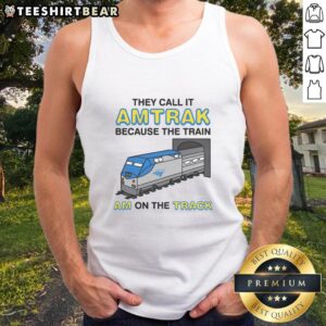 Fashionable 'Nice They Call It Name' tank top featuring train track design, perfect for casual summer outfits.