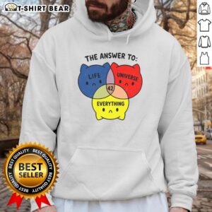 Cozy Original The Answer To Everything 42 Hoodie featuring iconic 42 graphic, perfect for fans of Douglas Adams.