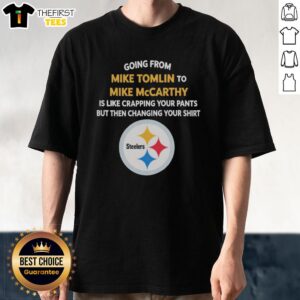 Funny comparison of Mike Tomlin to Mike McCarthy, illustrating a humorous transition in coaching styles in NFL.