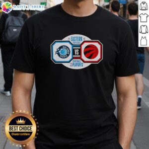 Nice Orlando Magic vs Toronto Raptors 2026 NBA Playoffs Eastern Conference Semifinals T-Shirt design featuring team logos.