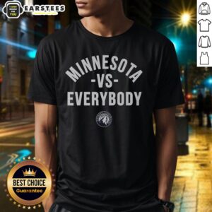 Good Minnesota Timberwolves Vs. Everybody T-Shirt featuring bold graphics and team colors, perfect for fans and supporters.