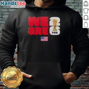 Pretty We Are USA X FIFA World Cup 2026 hoodie in vibrant colors, perfect for fans supporting the tournament.