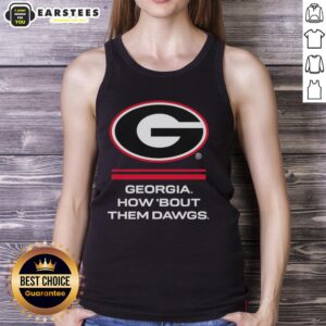Hot Georgia Bulldogs How 'Bout Them Dawgs Big Logo Tank Top featuring bold team logo for trendy college sports fans.