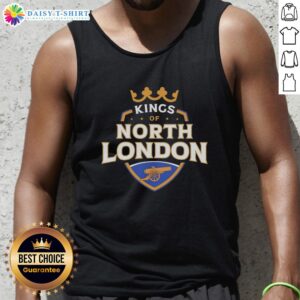 Original Kings of North London Arsenal soccer tank top showcasing team pride and style for fans.