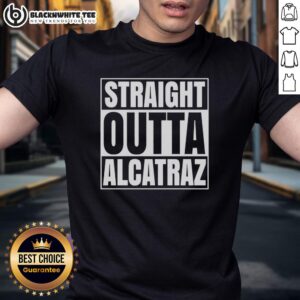 Good Straight Outta Alcatraz Prison T-Shirt featuring bold graphics and vintage design for prison-themed apparel fans.