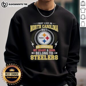 Awesome Pittsburgh Steelers NFL sweatshirt for fans in North Carolina, showcasing team pride on game day.