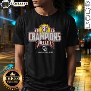 Good Oklahoma Softball Back To Back SEC Regular Season 2026 Champions T-Shirt featuring team colors and logo design.