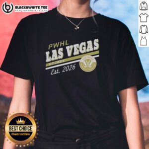 Awesome PWHL Las Vegas Sportiqe Duke Est 2026 Ladies Tee in stylish design, perfect for fans of women's hockey.