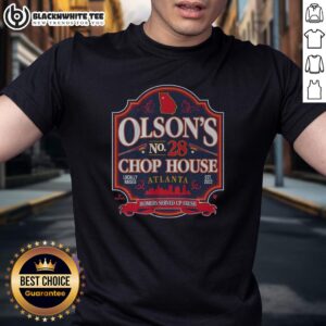Official Matt Olson's Chop House T-Shirt featuring a stylish design for fans of the popular restaurant and baseball player.