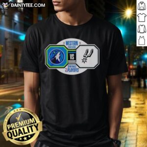 Good Minnesota Timberwolves vs San Antonio Spurs 2026 NBA Playoffs Western Conference Semifinals T-Shirt design.