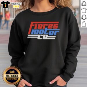 Hot Wyatt Flores 2026 Flores Motor Co retro logo sweatshirt in vibrant colors, perfect for vintage fashion enthusiasts.