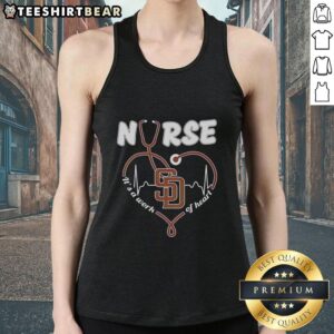 Original San Diego Padres Nurse 'It's A Work Of Heart' tank top featuring a stylish design for passionate fans.