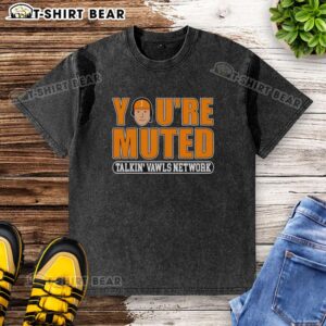 Funny Tennessee podcast You're Muted t-shirt featuring J-Man and Vawls design, perfect for podcast fans and casual wear.
