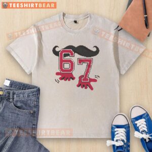 Top 6-7-8 Bit Baseball Celebration Washed T-Shirt featuring vibrant retro graphics for baseball fans and casual wear.