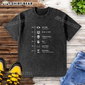 Nice Sci-Fi Timeline Washed T-Shirt featuring a unique graphic design and soft fabric for casual wear enthusiasts.