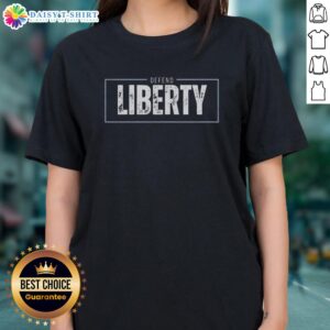 Top-Defend-Liberty-Ladies-Tee featuring a stylish design promoting women's rights and freedom, perfect for casual wear.