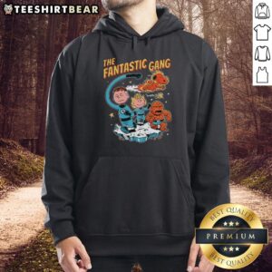 Alt Text: Cute Peanuts The Fantastic Gang Hoodie featuring vibrant characters from the Peanuts comic strip, perfect for fans.