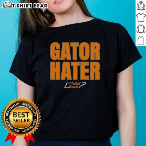 Original Gator Hater Tennessee Football Rivalry Fan Ladies Tee featuring bold graphics and vibrant colors for game day.