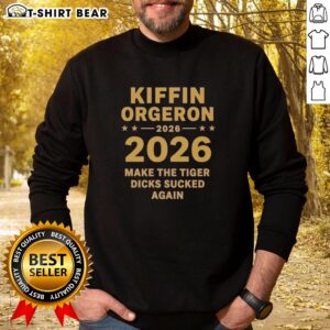 Good Kiffin Orgeron sweatshirt featuring quirky graphic, ideal for fans of college football and humorous apparel.