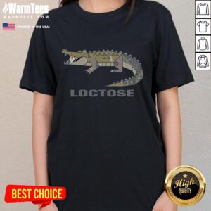 Pretty loctose gator ladies tee featuring a vibrant alligator graphic on a stylish womens t-shirt.