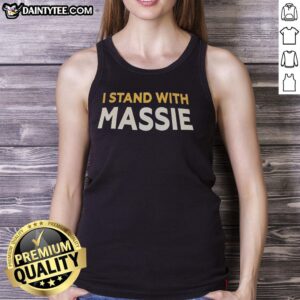 Pretty Massie I Stand With Text Tank Top in a stylish design, perfect for casual wear and self-expression.
