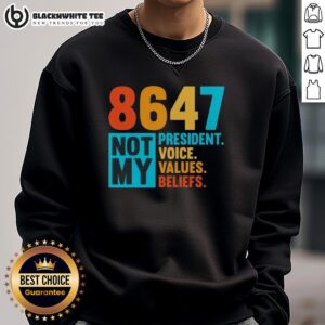 Alt Text: Top Pink 'Not My President' Sweatshirt showcasing voice, values, and beliefs in a stylish design.