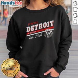 Premium Detroit Hockey sweatshirt for the Professional Women's Hockey League, established 2026.