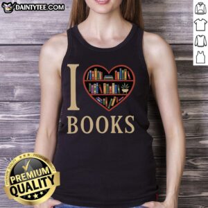 Pretty I Love My Books tank top featuring a stylish design, perfect for book lovers and casual wear.