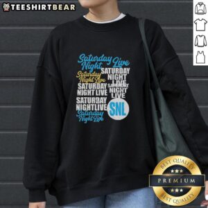 Original Saturday Night Live Repeat Sweatshirt featuring iconic SNL logo in vibrant colors on a cozy fabric.