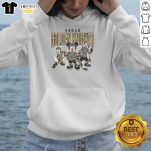 Alt Text: Awesome Vegas Golden Knights Disney Team Ice Hockey Hoodie featuring vibrant colors and team logo, perfect for fans.