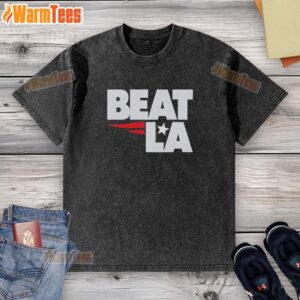 Top New England Patriots Beat LA Washed T-Shirt featuring team colors and logo for ultimate fan style.