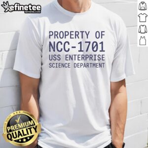 Official Property Of NCC-1701 USS Enterprise Science Department T-Shirt featuring a sleek design for Star Trek fans.