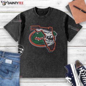 Good Florida Gators Home Field Win washed t-shirt in blue, perfect for showing team spirit and style on game day.